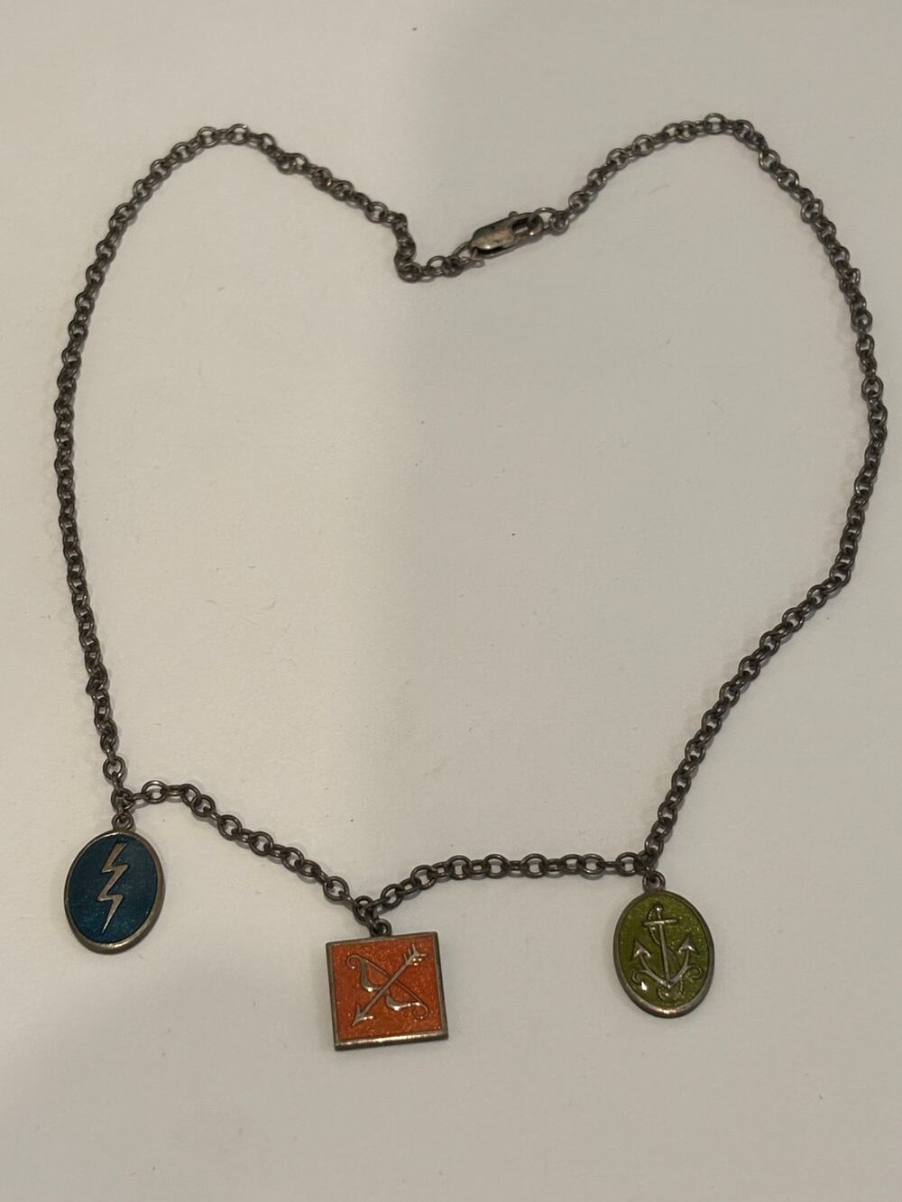 Cathy Waterman True Hearts Double sided Guilloche Charm Sterling 925 Nrcklace